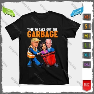 Garbage For Trump 2024 Funny Time To Take Out Garbage Biden T-Shirt Unisex - Picture 1 of 6