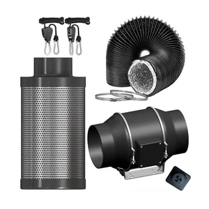Abluft Set | 100mm | 360 m³/h | Rohrventilator | regelbar |  Aktivkohlefilter - Bild 1 von 4