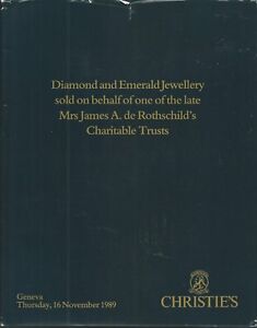 VERY RARE CHRISTIE'S Geneva JEWELS Mrs Rothschild Collection Catalog 1989