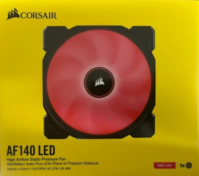CORSAIR - CO-9050086-WW - AF140 LED Low Noise Cooling Fan - Red - Image 1 of 2