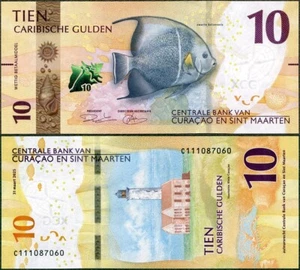 Curaçao & Sint Maarten - 10 fiorini 2025 * W1 * pesce - Foto 1 di 3