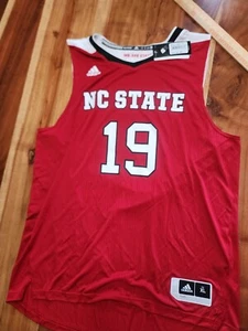 NC State North Carolina Basketball Jersey #19 Size XL Mens Adidas Nwt - Picture 1 of 10
