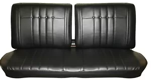1965 Impala Standard Split Bench Seat Upholstery by Distinctive Ind. in BLACK - Bild 1 von 24