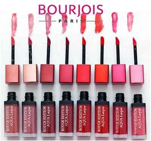 BOURJOIS ROUGE A LEVRES ROUGE EDITION AQUA LAQUE 04 VIENS SI TU ROSES VAL 12,90€ - Picture 1 of 4
