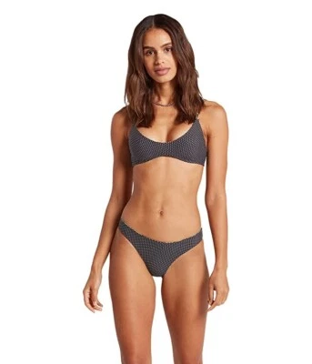 Pantalones hipster Volcom L33922 para mujer Black Dot the Island talla pequeña Foto 1 de 3