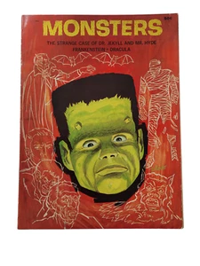 Wonder Books Monsters 1965 by Walter Gibson Frankenstein & Dracula Stories - Foto 1 di 22