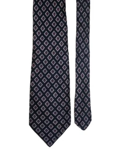 Corbata para hombre Regatta 80 negra gris roja diamante estampado geométrico 56" x 3,75" - Imagen 1 de 3