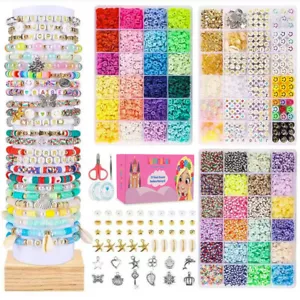 LuminaLux Ton Perlen Set Armband Herstellung Kit Ton Flach Polymer Perlen Schmuck - Bild 1 von 10