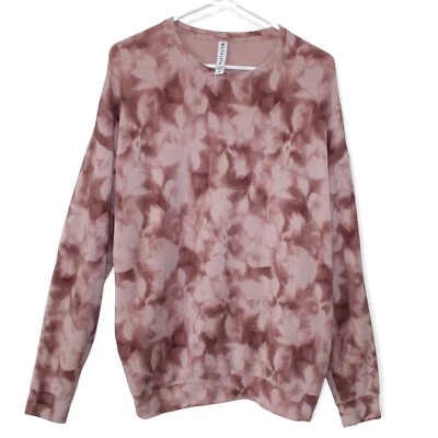 Top Athleta Mujer Cuello Redondo Talla S Rosa Manga Larga Suave Mezcla Modal Foto 1 de 4