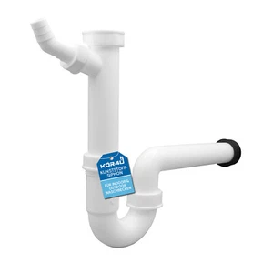 kör4u Kunststoff Siphon 1/2" x 40mm inkl. Gumminippel 40/50 - Bild 1 von 8