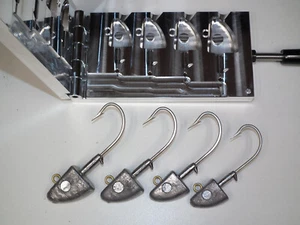 Saltwater Shad jig -3 mold with eyes 4,5,6,8oz CNC Aluminum - Picture 1 of 8
