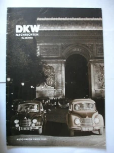 DKW Nachrichten Zeitschrift Nr. 20 von 1952 original Autosalon Auto u. Motorrad  - Bild 1 von 3
