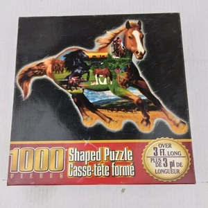 Horse Power 1000 Piece Shaped Puzzle - Over 3 Ft. Long - Brand New Sealed Equine - Picture 1 of 9