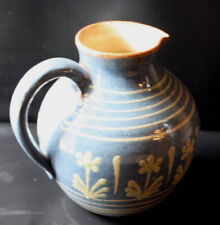traumhafter antiker Krug Schlickermalerei bäuerlich blau Handbemalt Keramik