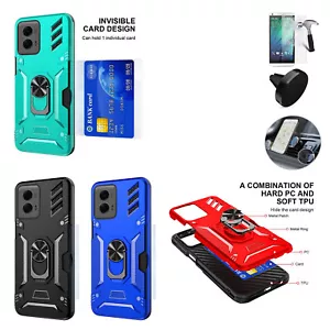 Card Holder Case for Motorola Moto G 5G 2024 XT2417 Shockproof Drop proof Cover - Picture 1 of 23
