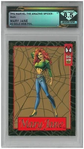 1994 Marvel Amazing Spider-Man MARY JANE #2 Gold Web Foil 💎 DSG 8.5 NM/Mint - Picture 1 of 2