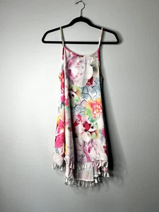Angel Biba Floral Dress US Size 6 Adjustable Straps Asymmetrical Hem - Picture 1 of 8