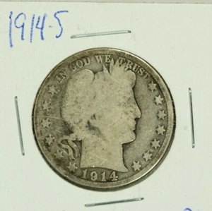 1914-S Barber Half : Good + - Picture 1 of 2