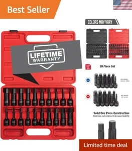 Master Impact Hex Driver Set - 20pcs, SAE/Metric, Heavy Duty with Storage Case - Picture 1 of 8