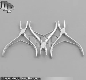 3 Pieces Mead Bone Rongeurs 6'' Surgical Orthopedic Instruments - Picture 1 of 3