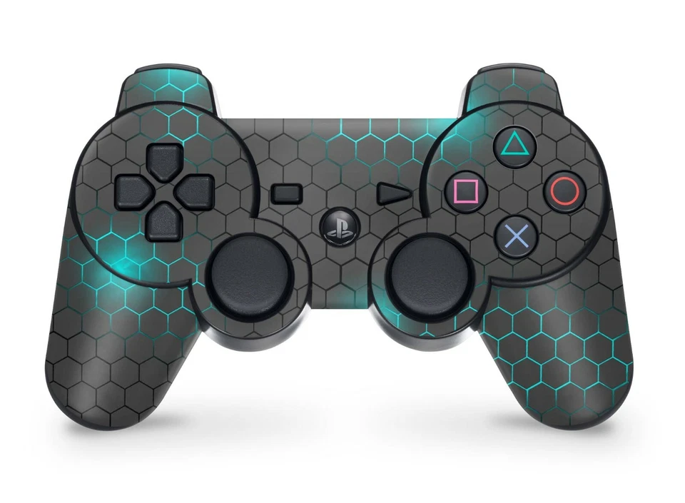 Playstation 3 Controller Skin Aufkleber PS3 Gamepad Vinyl Sticker Exo small blue - Bild 1 von 1