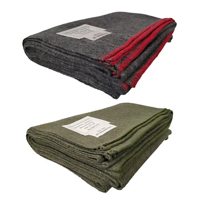Army Blanket Military Combat Field Rescue Style Wool Outdoor Work Camping New - Image 1 of 4