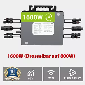 1600W (Drosselbar auf 800W) WiFi Wechselrichter für Balkonkraftwerk (0% MwSt.*) - Bild 1 von 21