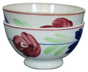 2 Antique Belgian Imperial Royal Nimy Porcelain Cups Bowls Dishes 5" - Picture 1 of 9