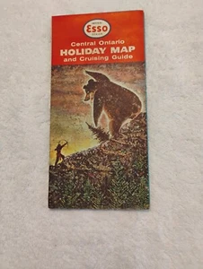 1960 Esso Central Ontario Urlaubskarte und Kreuzfahrtführer - Bild 1 von 3