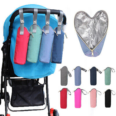 Baby Thermal Stroller Feeding Milk Bottle Warmer Bag Hanging Insulation Pouch • 3.98£