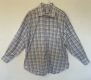 Peter Millar Mens Crown Long Sleeve Check Button Down Shirt Cotton Size XL - Picture 1 of 16