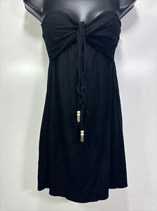 Top de vestir corto Love Rocks negro con cuentas acento tubo talla pequeña S - Imagen 1 de 4