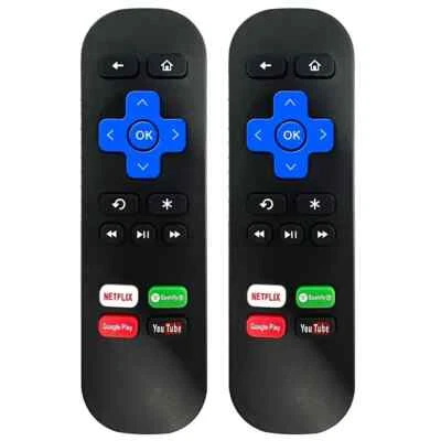 2Pcs Remote Control for ROKU 1 2 3 4 LT HD XD XS Express Premiere 3900RW - Image 1 of 4