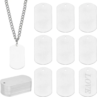 30 PCS Argento Timbratura Pendenti Con Ciondolo Vuoto Ciondoli in Alluminio per  - Immagine 1 di 4