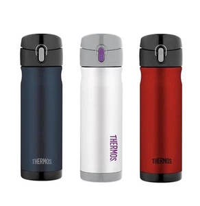 NUEVO Thermos S/Steel Botellas de cercanías aisladas al vacío 470ml Rojo Azul Blanco - Imagen 1 de 4