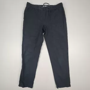 Country Road Pants Womens 6 Black Drawstring Pockets Cotton Linen Blend - Picture 1 of 11