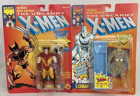 Toybiz Uncanny X-MEN 1993 WOLVERINE 4946 & 1992 ICEMAN 4934 Lot_MOC Cover