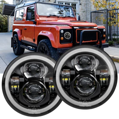 E-24 Geprüft 7 Zoll LED Scheinwerfer für Land Rover Defender Jeep VW T3 G Klasse - Bild 1 von 4