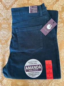 Neu mit Etikett Gloria Vanderbilt Amanda Jeans Heritage Fit spitz zulaufendes Bein klassische Leibhöhe Größe 8A - Bild 1 von 1