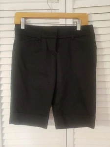 Kenar Womens Causal Solid Black Cotton Chino Shorts 2 - Picture 1 of 4