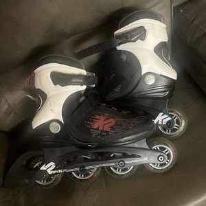 K2 KINETIC 80 DAMEN-INLINE-SKATES SCHWARZ BEERE LEICHT GEBRAUCHT EUC-GRÖSSE 6,5 - Bild 1 von 8