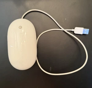 Genuine OEM Apple Mouse Wired USB Model A1152 White Works - Picture 1 of 2