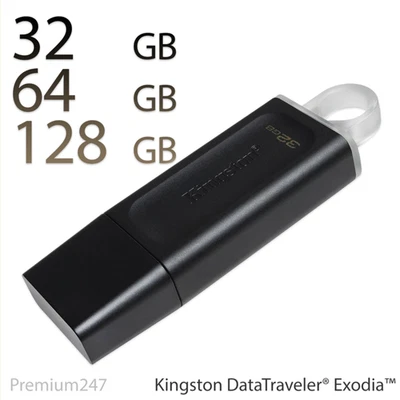 New Kingston 32GB 64GB 128GB 256GB Exodia USB Flash Drive Memory Stick USB 3.2 - Image 1 of 3