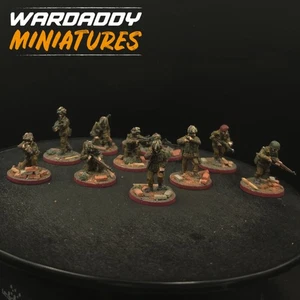 Pro Painted 28mm Bolt Action Ww2 British Airborne Infantry ×10 #2 METAL Empress  - Picture 1 of 4