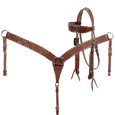 Showman Daffodil Blooms Browband Headstall & Breast Collar Set - Image 1 of 3