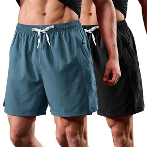 Men's 2 Pack Quick Dry Gym Workout Shorts Athletic Shorts Lightweight Running... - Picture 1 of 9