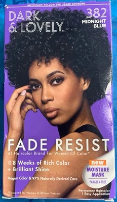 Dark & Lovely Fade Resist Permanent Hair Color 382 Midnight Blue New - Image 1 of 4