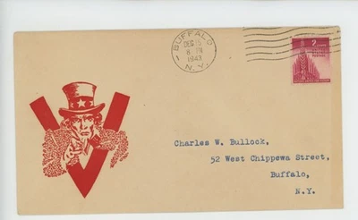  Mr Fancy Cancelar Segunda Guerra Mundial Patriótico V Tío Sam 9275 '43 CVR #75 Foto 1 de 2