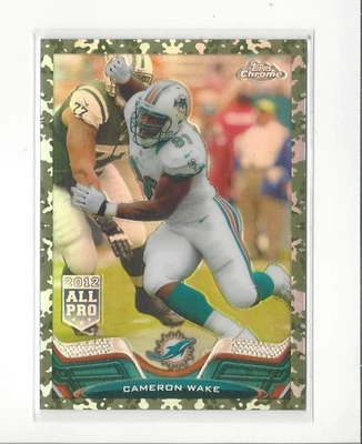 2013 Topps Chrome Camo Refractor #177 Cameron Wake (All Pro) Dolphins /499  - Image 1 of 2