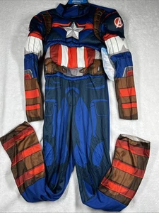 Marvel CAPTAIN AMERICA Halloween Party Costume Avengers Child Large 12 - 14 - Picture 1 of 4